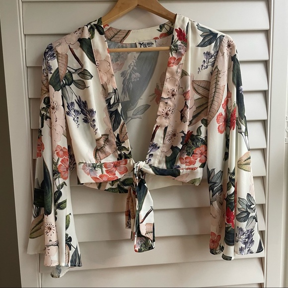 Nature Pattern Show Me Your Mumu Wrap Top - Picture 9 of 10